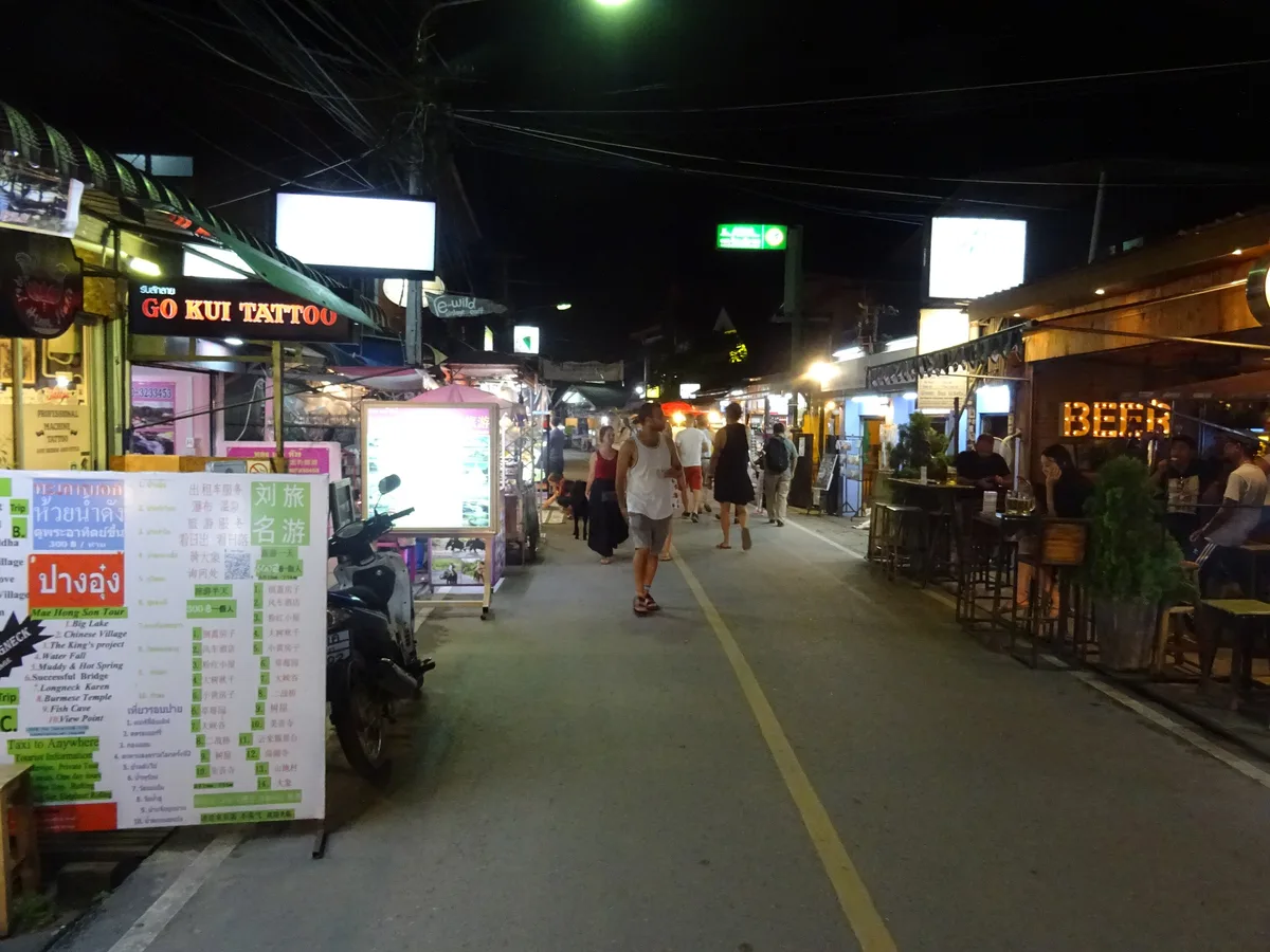 Pai Walking Street in Pai, Thailand