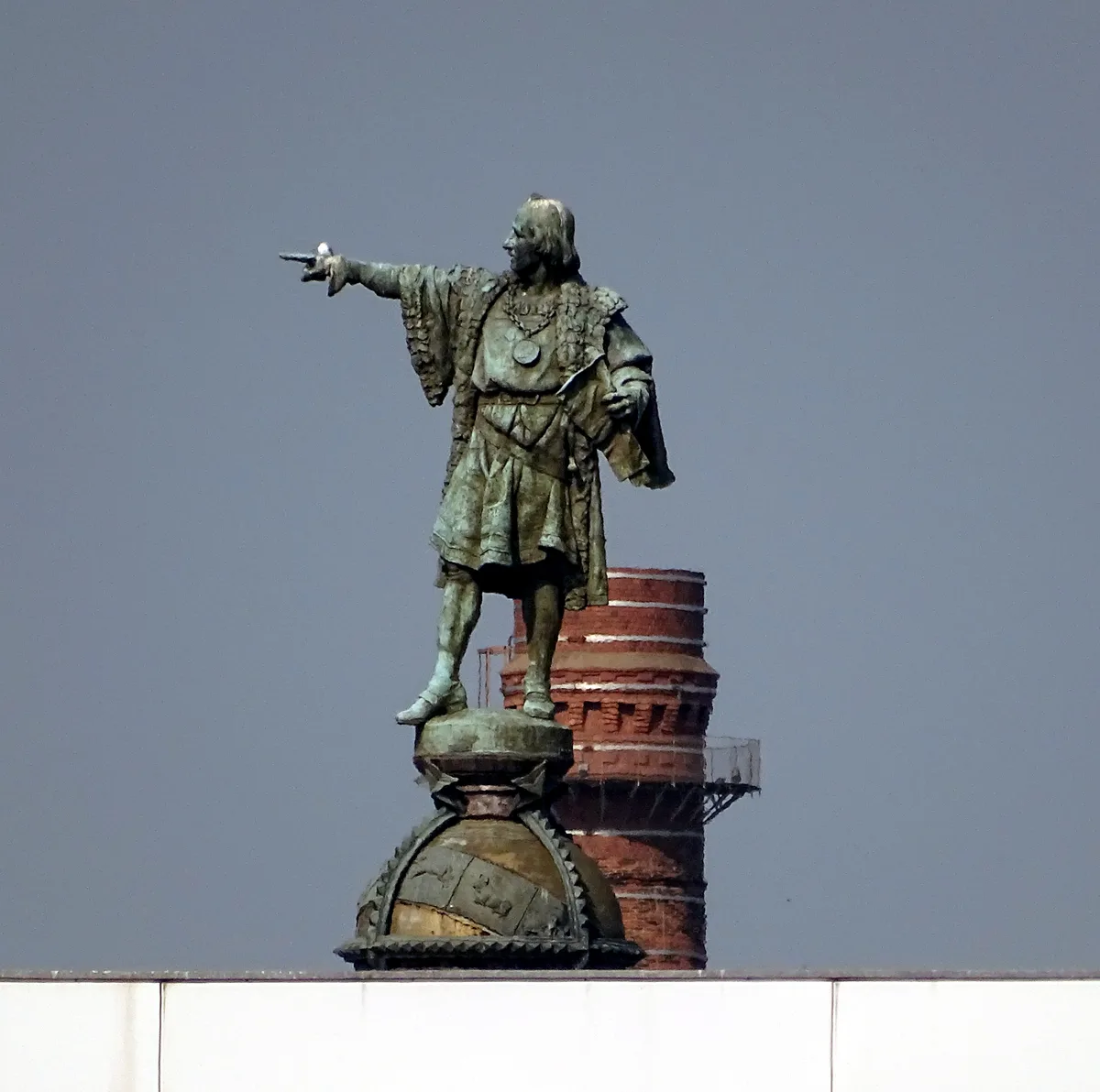 Christopher Columbus monument in Barcelona, Spain