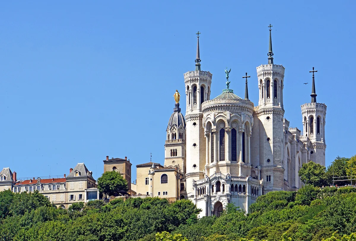 Basilica of Notre Dame of Fourvière in Lyon, France