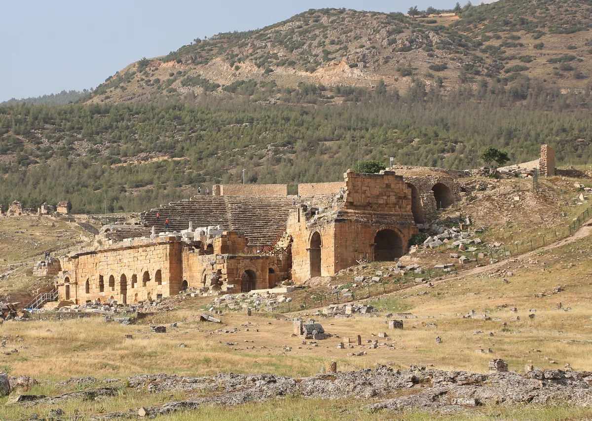 Hierapolis Ancient Theater in Pamukkale, Turkey