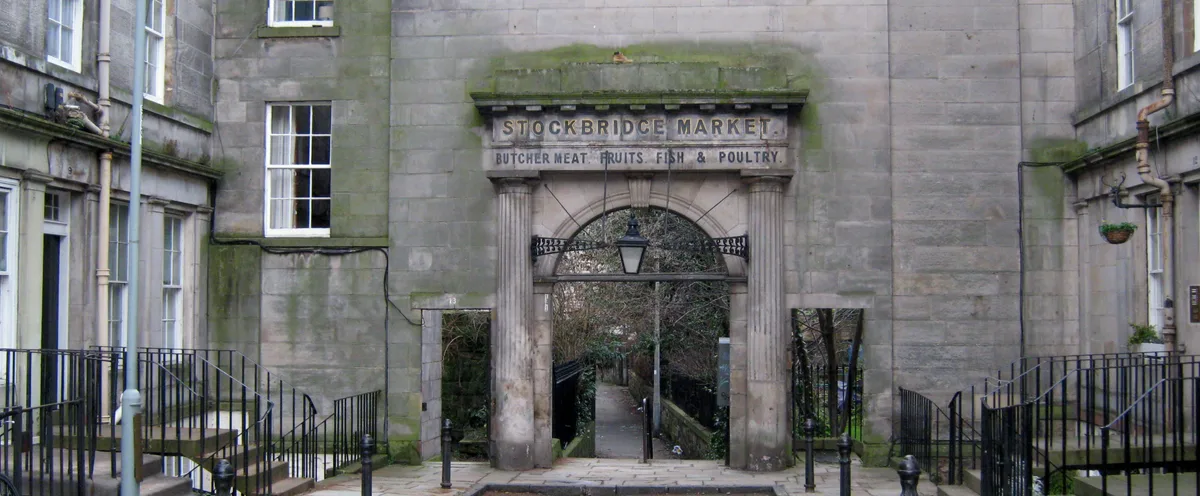 Stockbridge Market in Edinburgh, United Kingdom