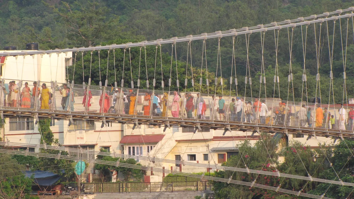 Ram Jhula in Rishikesh, India