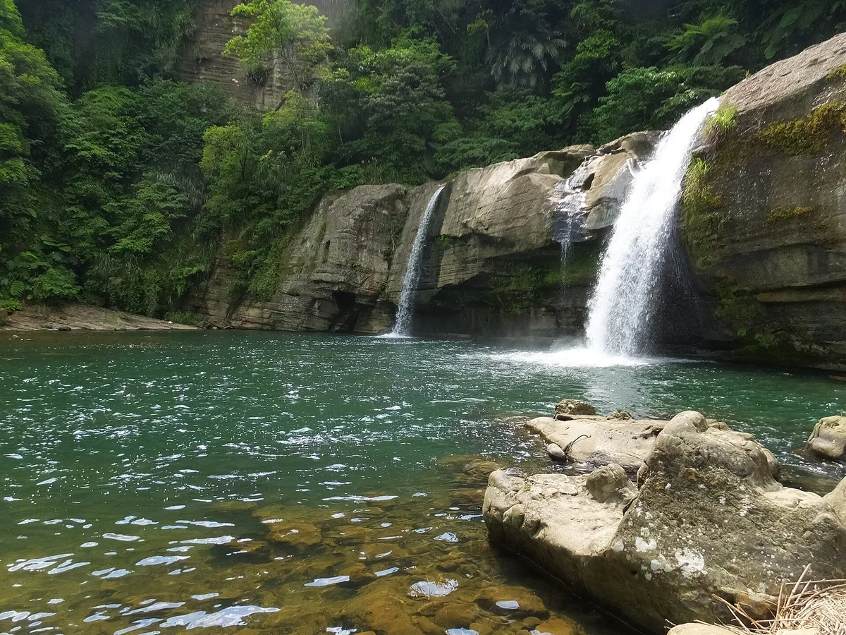 Lingjiao Waterfall in Pingxi, Taiwan