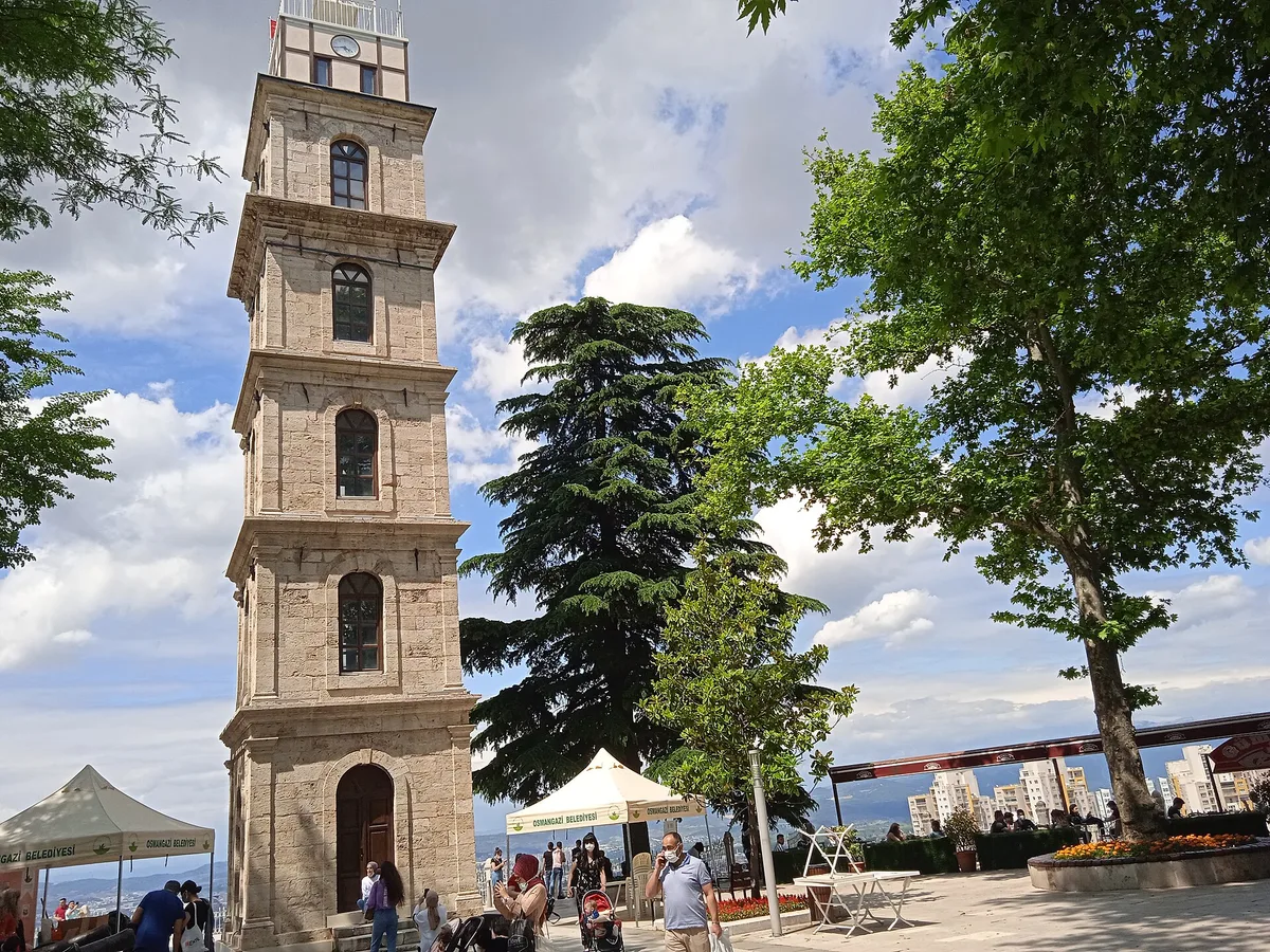 Tophane Clock Tower in Bursa, Turkey
