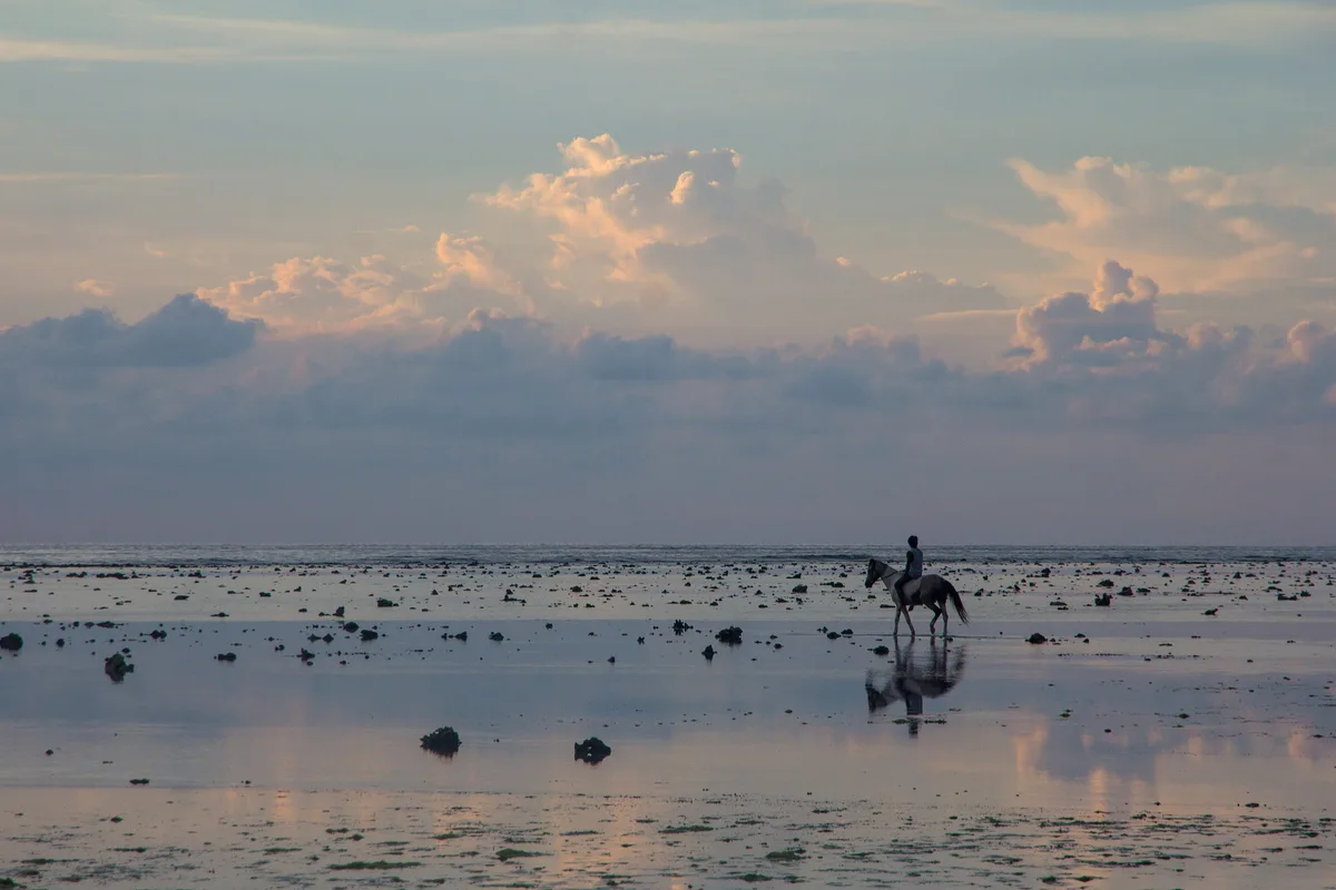 Gili Trawangan Sunset Beach in Gili Islands, Indonesia