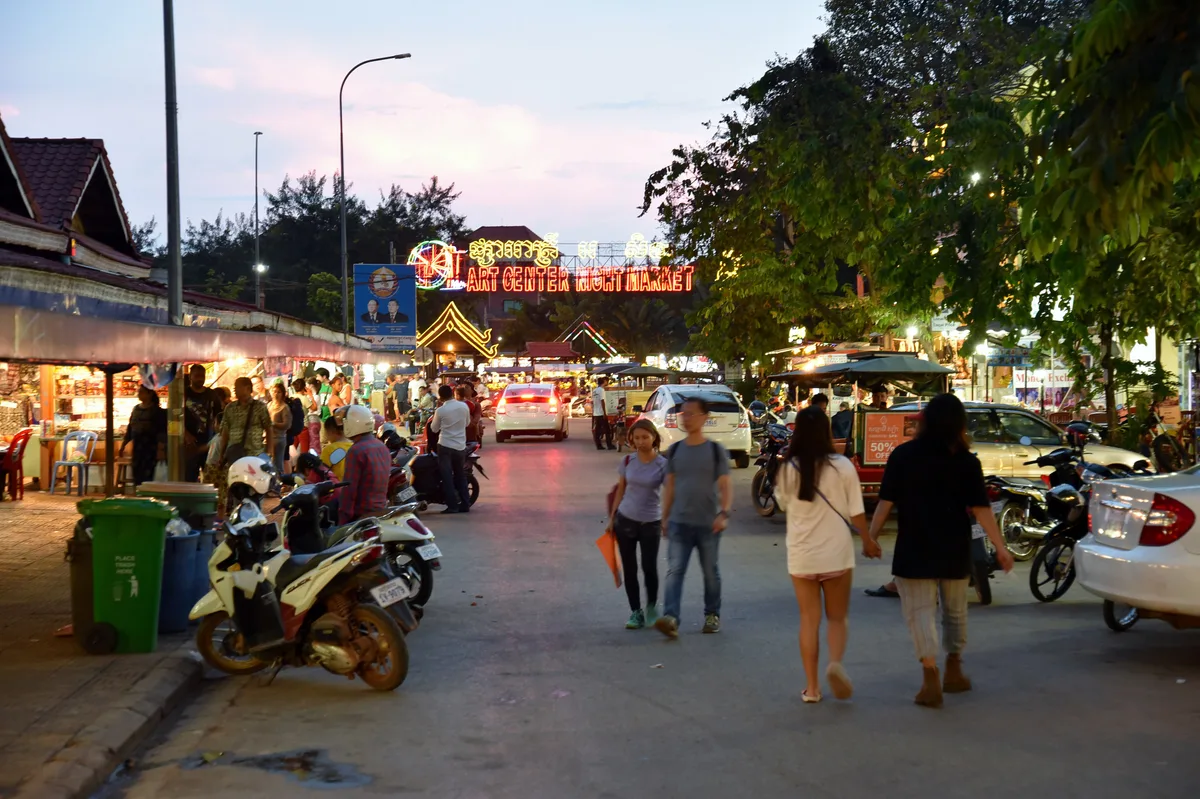 Siem Reap Art Center Night Market in Siem Reap, Cambodia