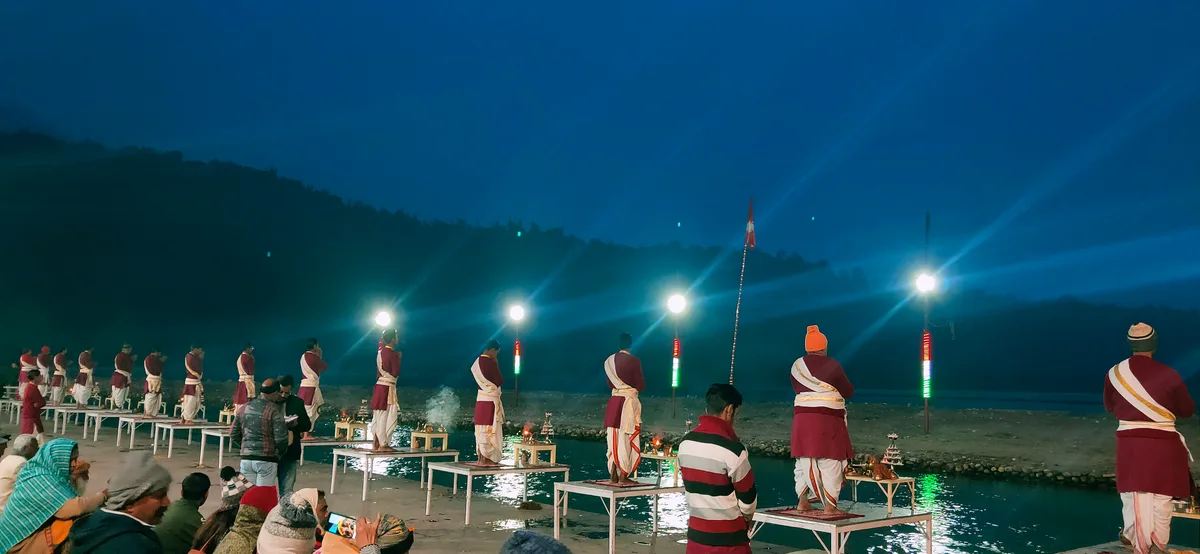 Triveni Ghat en Rishikesh, India