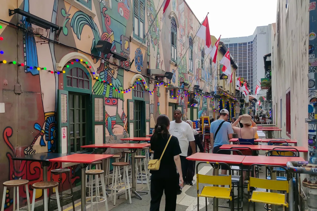 Haji Lane in Kampong Glam, Singapore