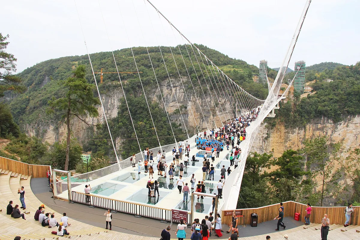 Zhangjiajie Glass Bridge in Zhangjiajie, China