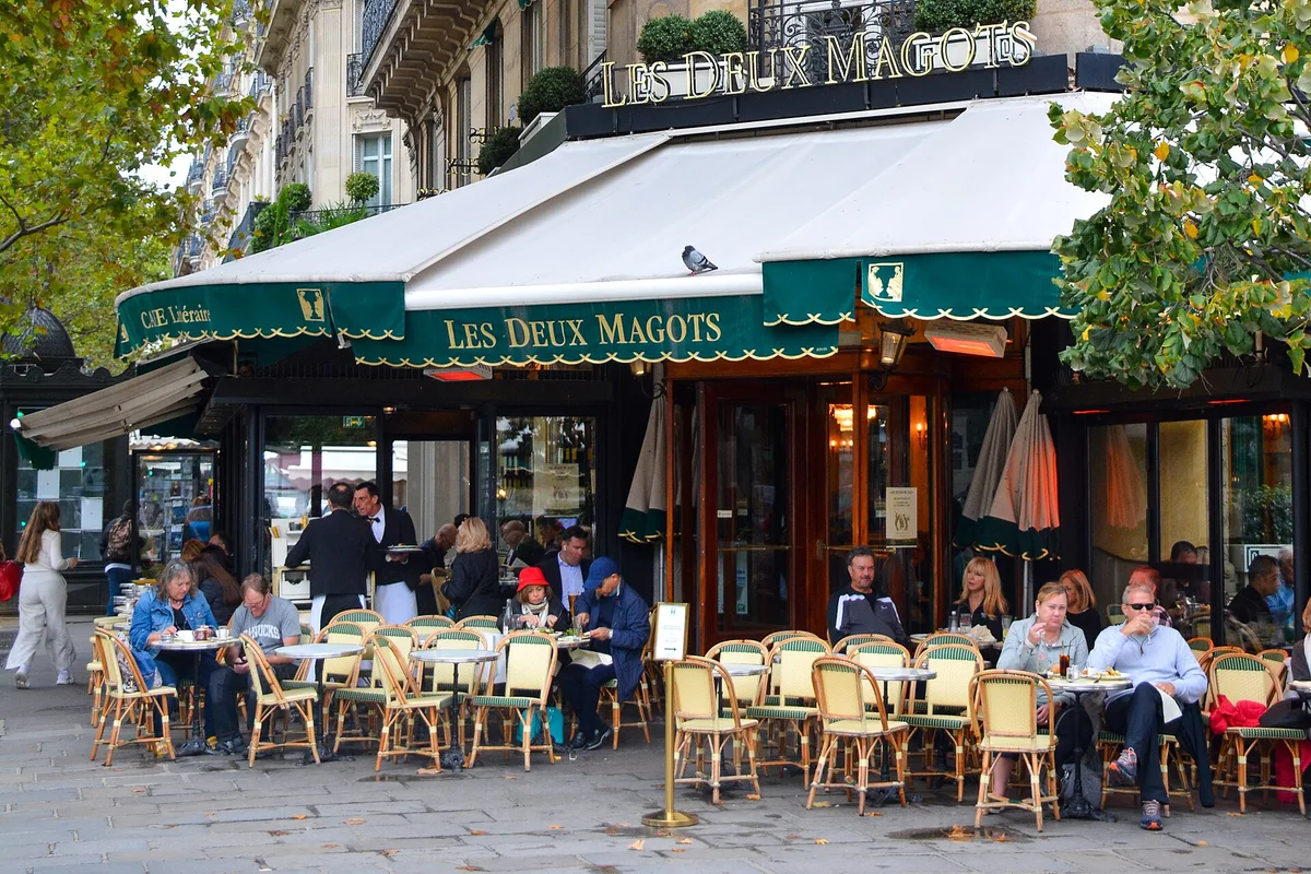 Les Deux Magots in Paris, France