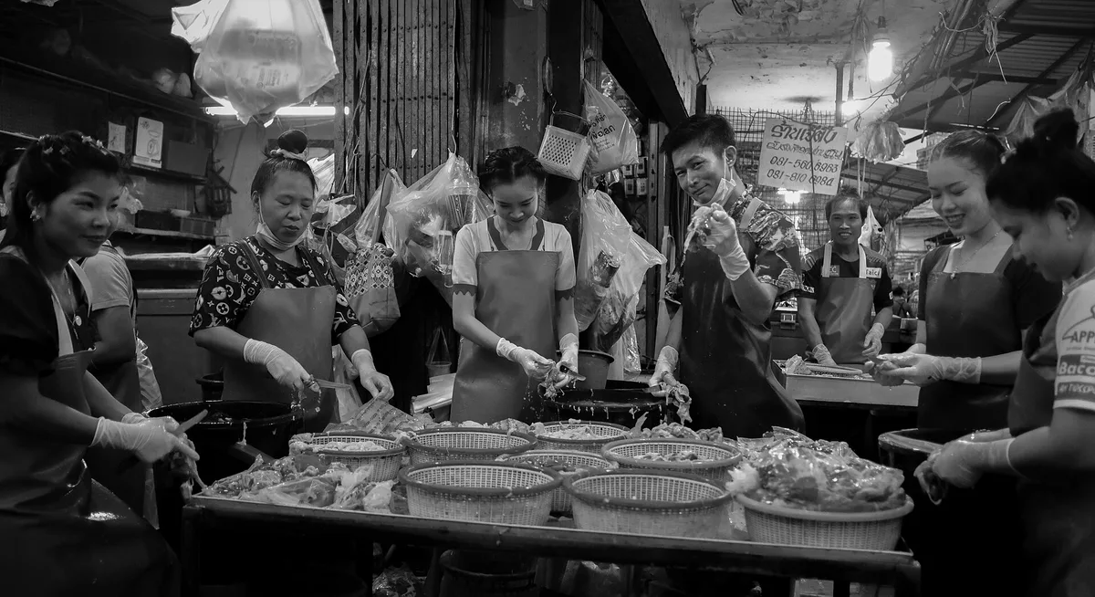 Khlong Toei Market in Bangkok, Thailand