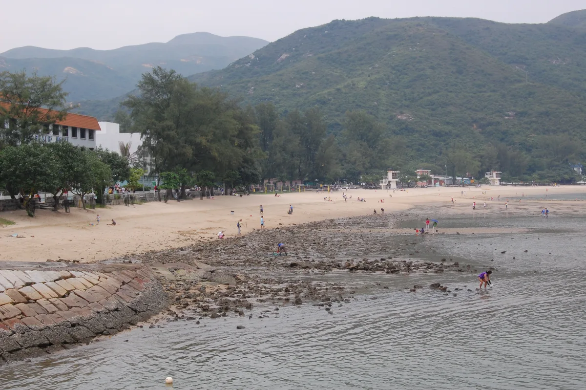 Silvermine Bay Beach en Isla de Lantau, Hong Kong