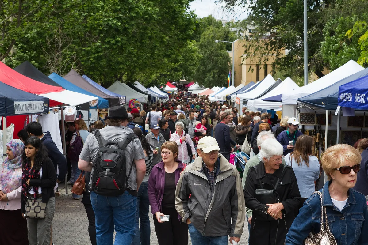 Salamanca Market in Hobart, Australia