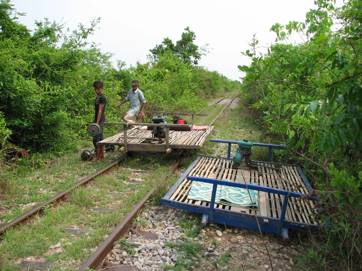 Bamboo Train Battambang in Battambang, Cambodia
