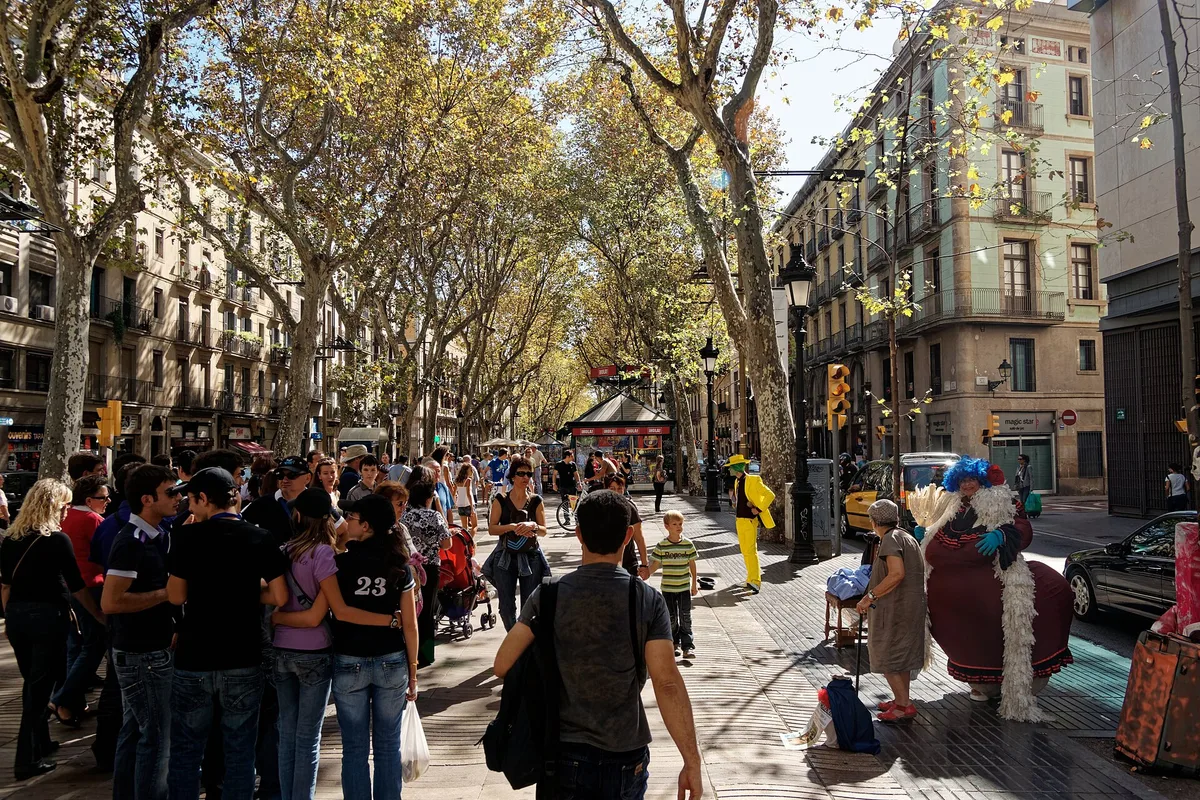La Rambla in Barcelona, Spain