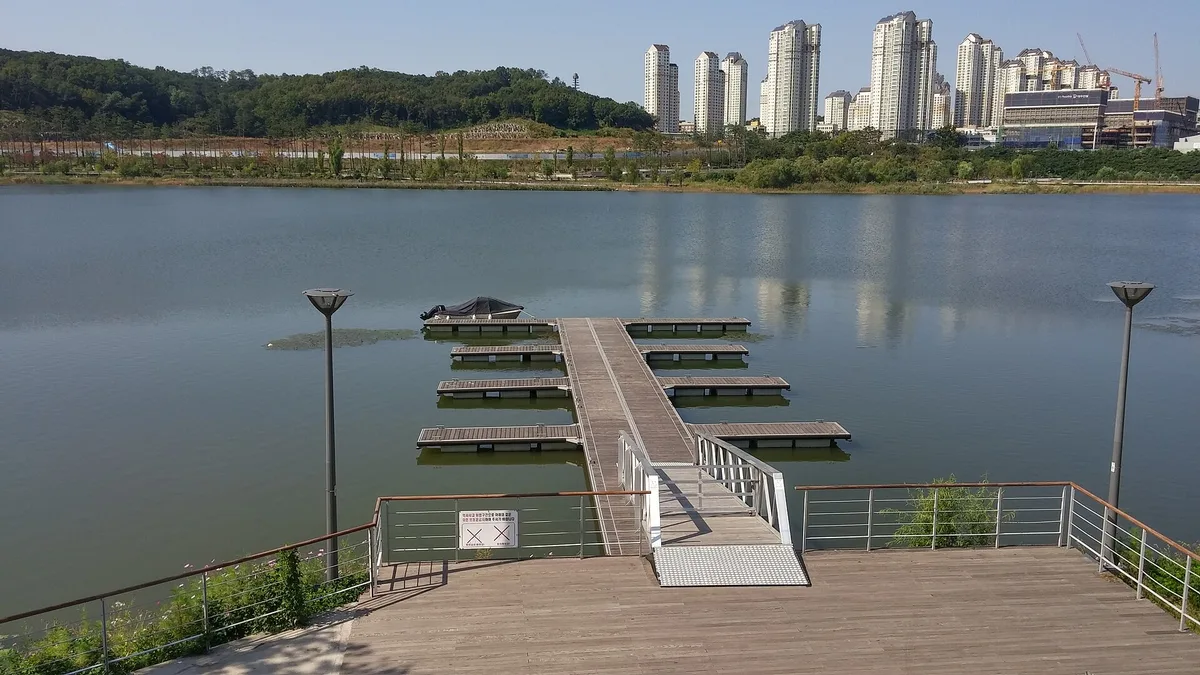 Gwanggyo Lake Park in Suwon, South Korea