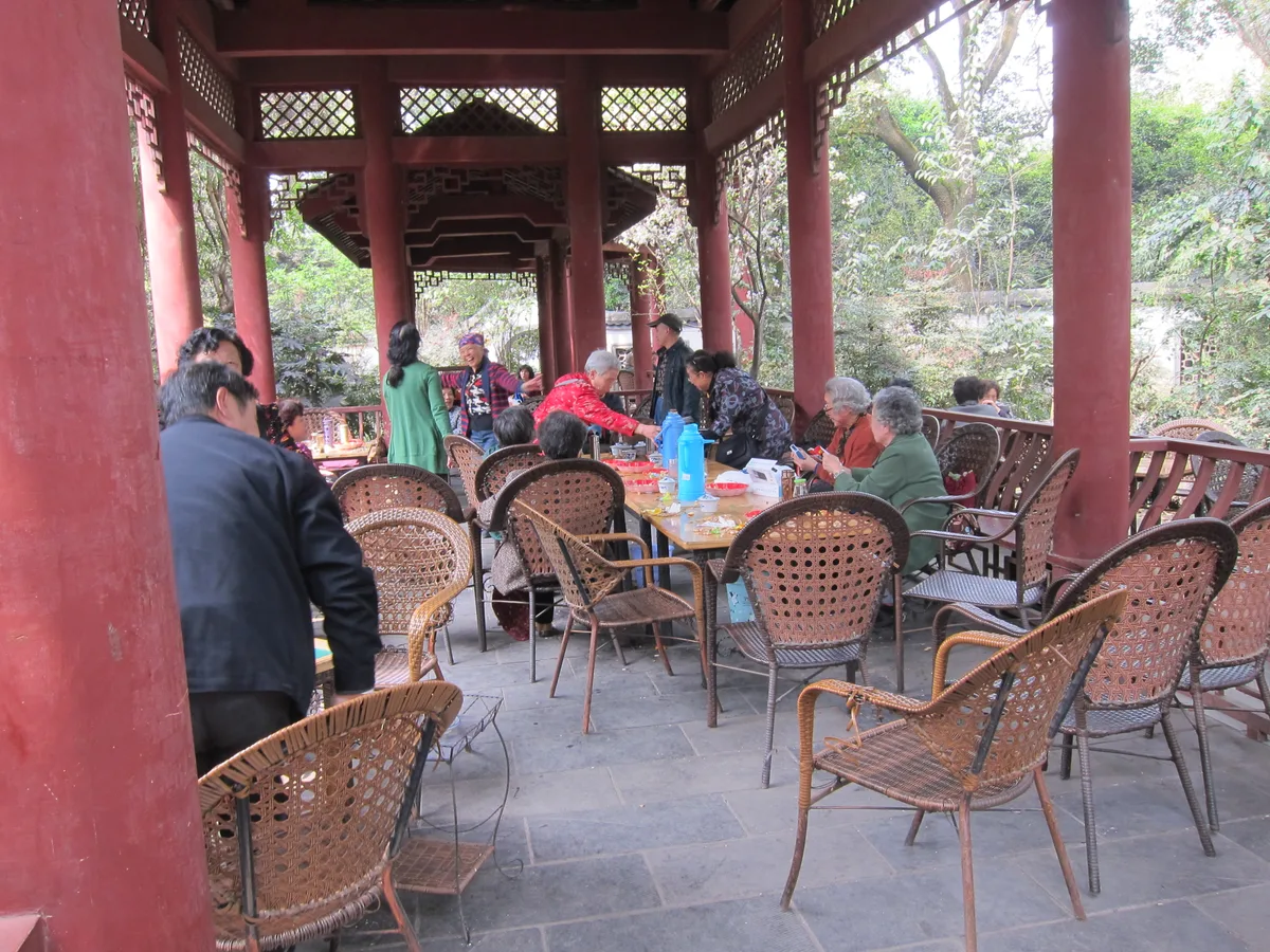 People's Park in Chengdu, China