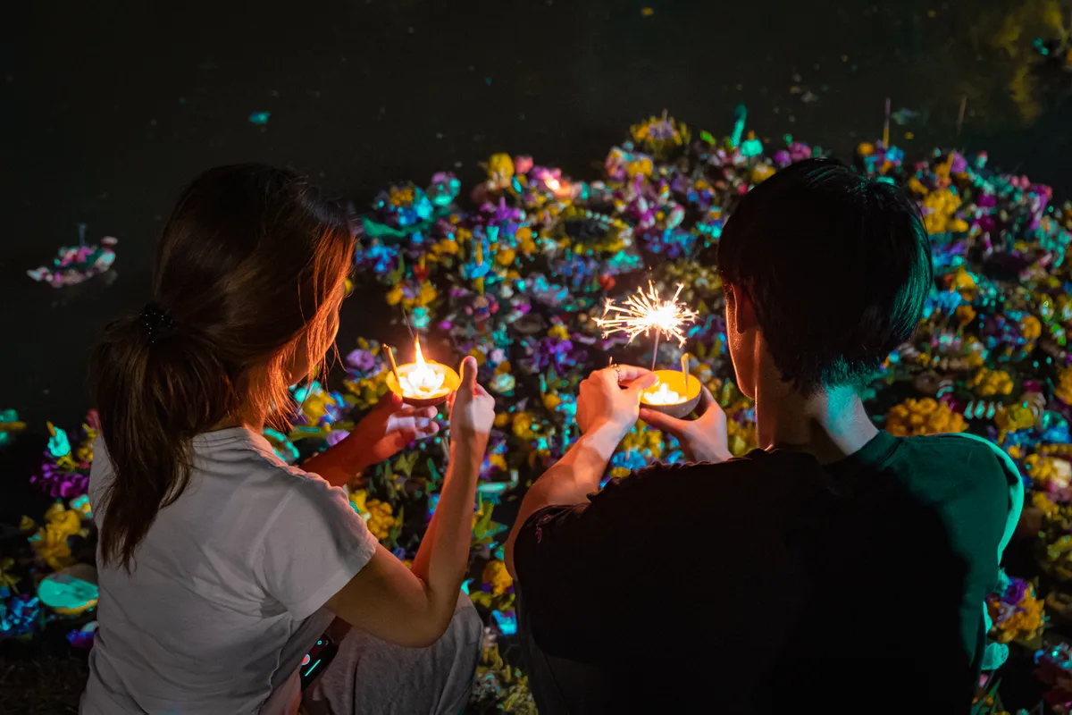 Loy Krathong Festival in Bangkok, Thailand