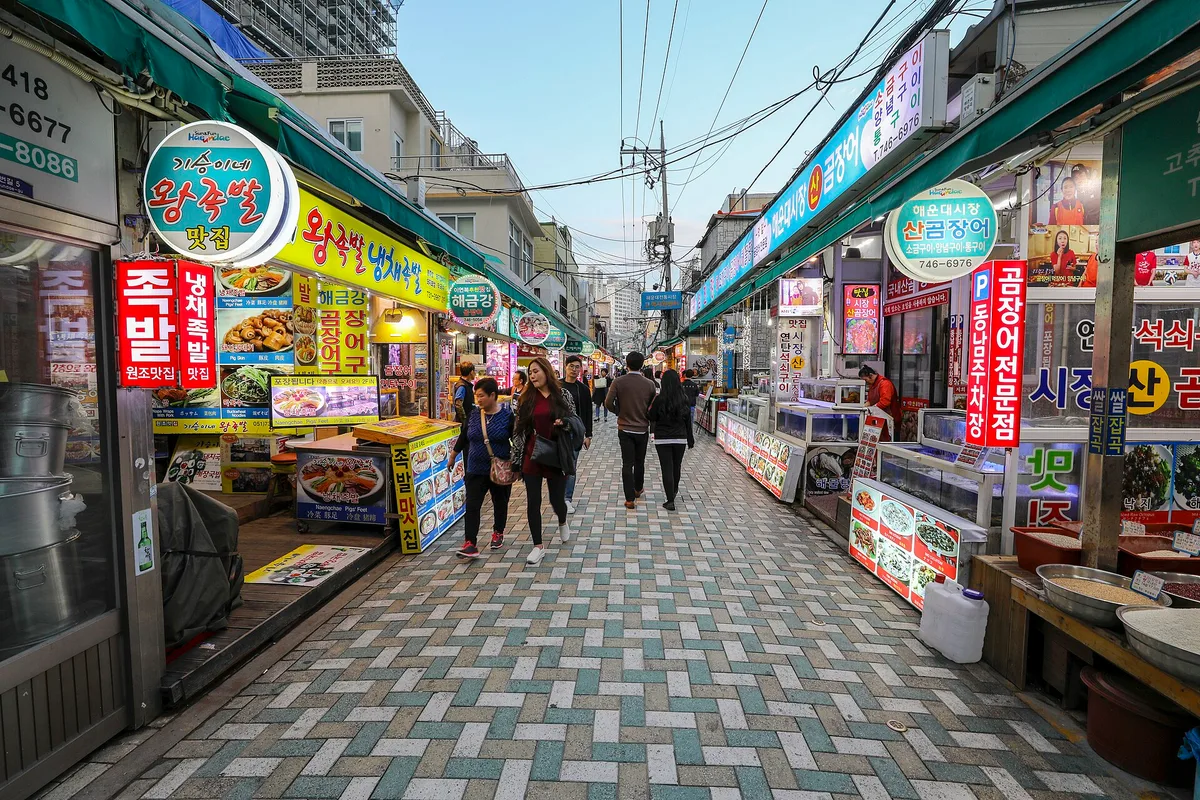 Haeundae Traditional Market in Busan, South Korea