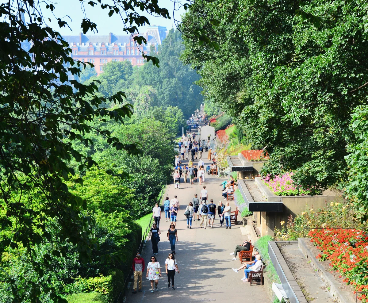 Princes Street Gardens in Edinburgh, United Kingdom