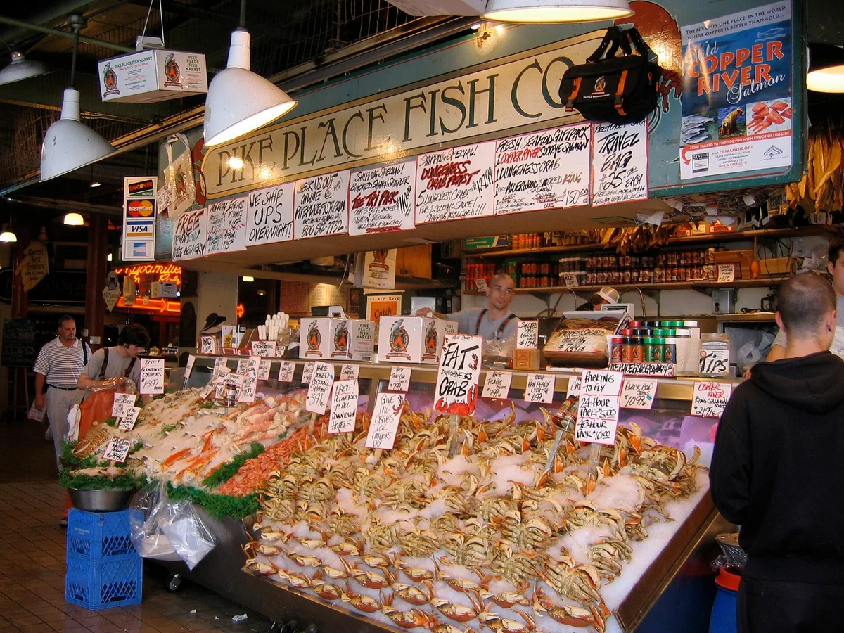 Pike Place Fish Market in Seattle, United States