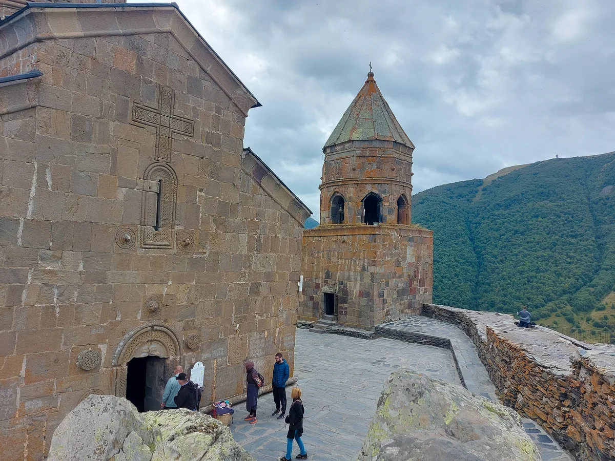 Gergeti Tower in Stepantsminda, Georgia
