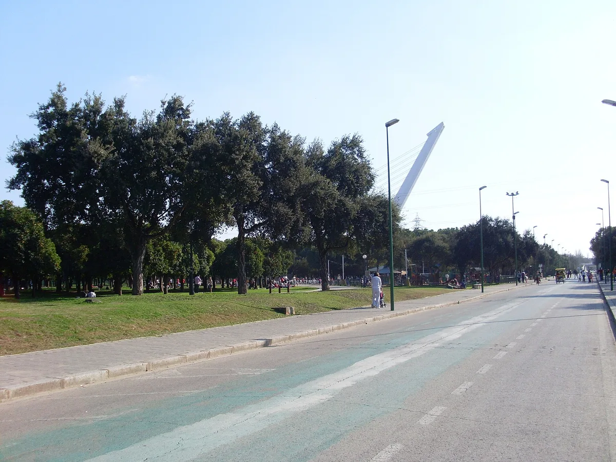 Alamillo Park in Seville, Spain