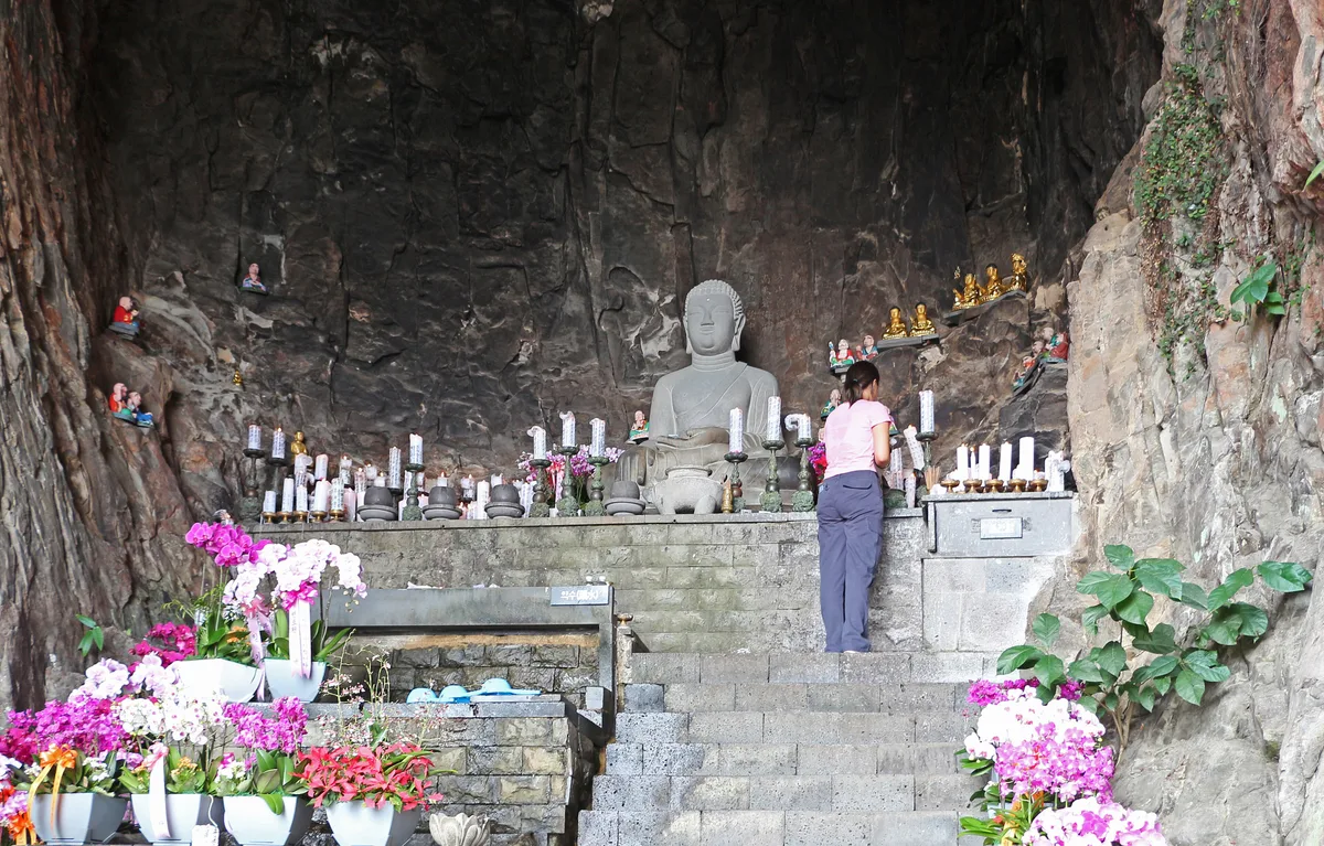 Sanbanggulsa Temple in Jeju, South Korea