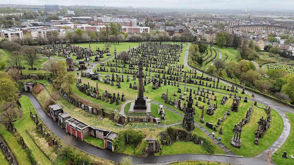The Glasgow Necropolis in Glasgow, United Kingdom